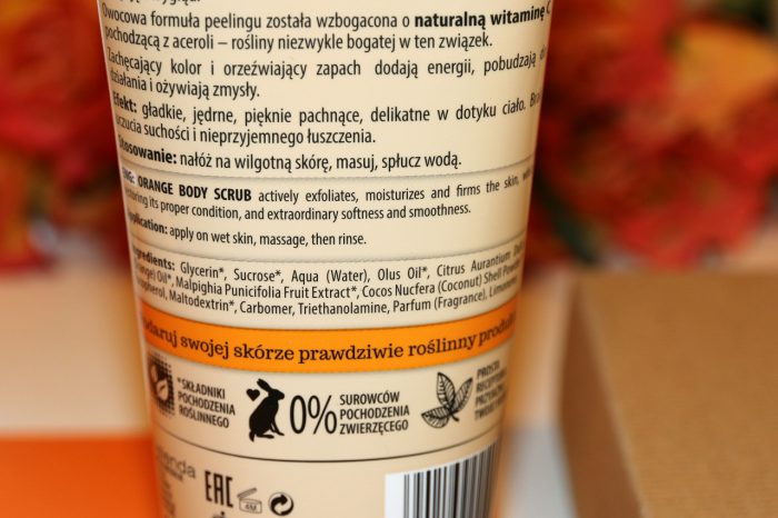 Bielenda Vegan Friendly - peeling do ciała Pomarańcza skład